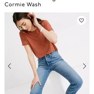 Madewell classic straight leg jean